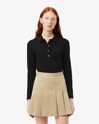 Polo de corte ajustado de minipiqué elástico L.12.D
