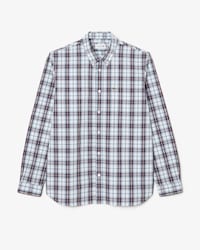 Camisa de corte regular de popelín con cuadros escoceses