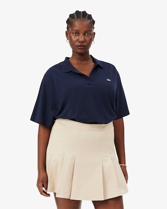 Polo de corte holgado de piqu&eacute; vaporoso