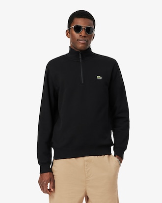 Sudadera de felpa de cuello alto con cremallera