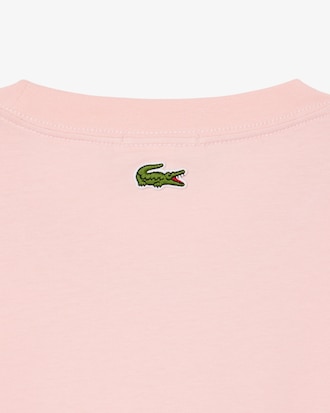 Camiseta de punto jersey con detalles de la marca en relieve