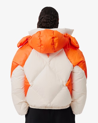 Chaqueta con capucha corta acolchada oversized