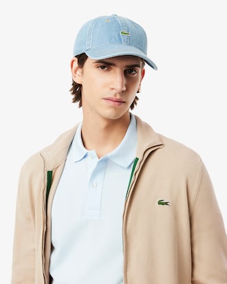 Jersey de cuello alto de algod&oacute;n con cremallera