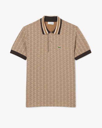 Polo de jacquard de corte cl&aacute;sico con monograma