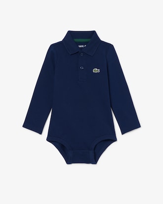 Body de manga larga de beb&eacute; de piqu&eacute;