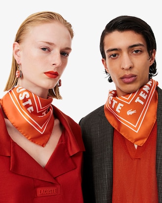 Pa&ntilde;uelo de seda estampada Runway