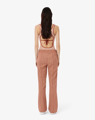 Pantalón de chándal acampanado con monograma