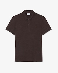 Polo de punto jersey de mezcla de lana de corte regular