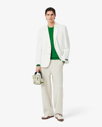 Jersey de cuello redondo de algod&oacute;n monocolor