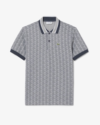 Polo de jacquard de corte cl&aacute;sico con monograma
