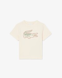 Camiseta de algod&oacute;n con bordado de cocodrilo