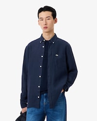 Camisa de lino de corte regular