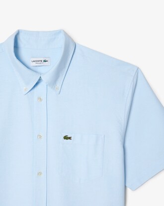 Camisa Oxford regular fit de manga corta