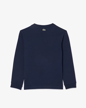 Camiseta de algodón grueso con insignia estampada