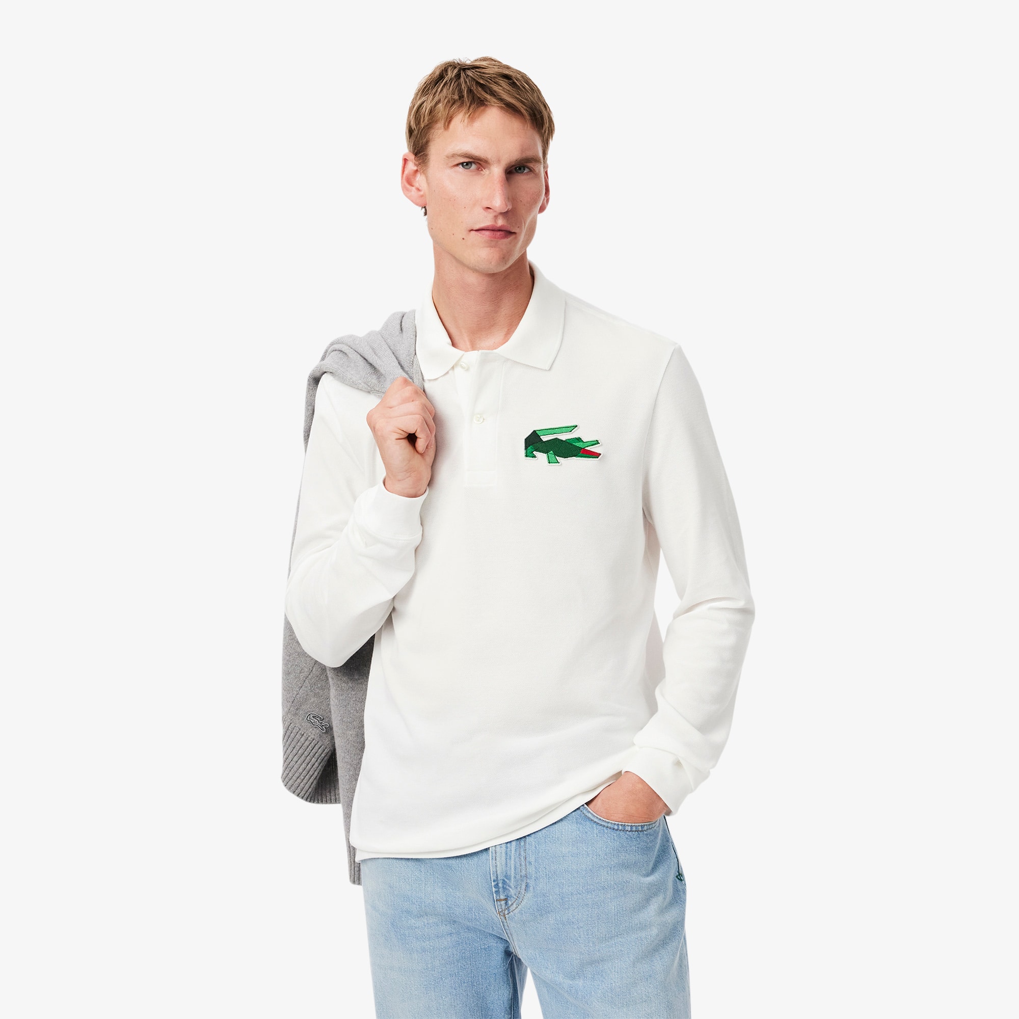 lacoste polo manga larga