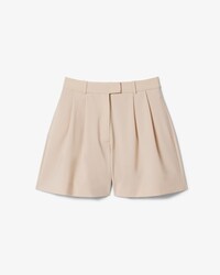 Bermudas oversized con pinzas de mezcla de lana