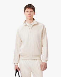 Chaqueta con cremallera de jacquard con monograma