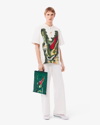 Bolso tote con cocodrilo en relieve Runway