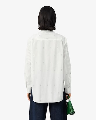 Camisa oversize de jacquard de rayas