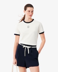 Camiseta de punto jersey con insignia bordada