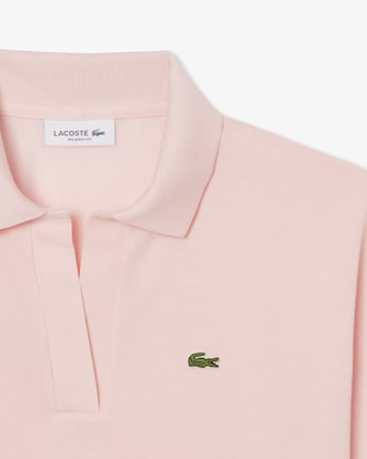 Polo de corte holgado de piqué vaporoso