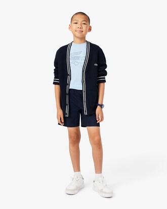 Camiseta de algod&oacute;n con bordado de cocodrilo