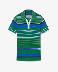 Polo de piqu&eacute; de rayas de corte ajustado Runway