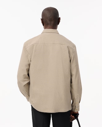 Sobrecamisa de corte regular de algodón con cuadros escoceses