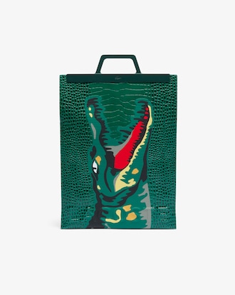 Bolso tote con cocodrilo en relieve Runway