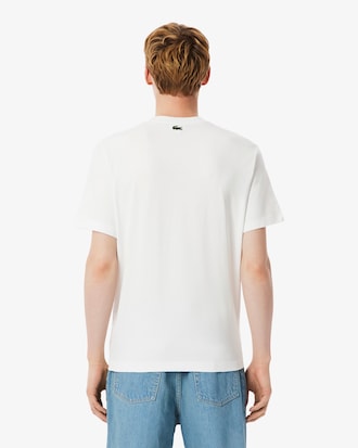 Camiseta de algodón con estampado de pista de tenis