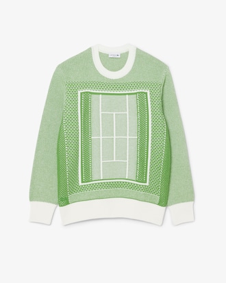 Jersey de jacquard gr&aacute;fico con pista de tenis