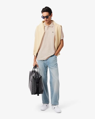 Polo jaspeado de corte cl&aacute;sico L.12.12