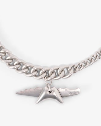 Collar de cadena con colgante de cocodrilo Runway