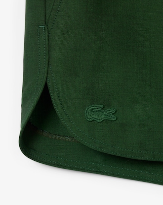 Pantal&oacute;n corto de lana con ribete Runway