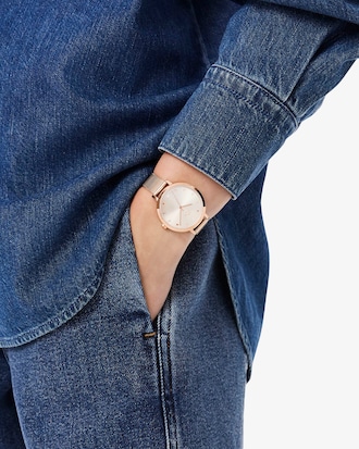 Reloj de acero inoxidable con chapado de iones Riga