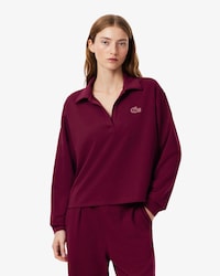 Camiseta de loungewear de felpa con cuello polo