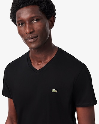 Camiseta de cuello de pico de algod&oacute;n pima ligero