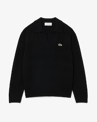 Jersey de cuello polo de cachemir de punto 3D