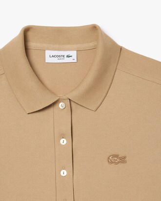 Polo de mujer Lacoste en piqué de algodón stretch