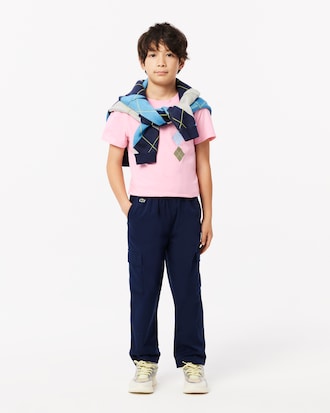 Camiseta de algodón con estampado de rombos
