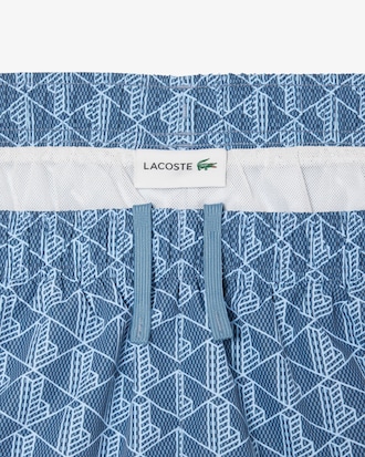 Short de baño de largo medio con estampado de monograma