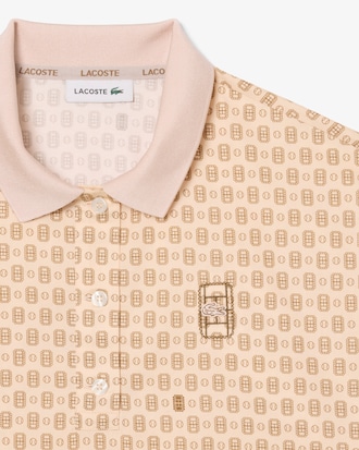 Polo oversize con estampado de tenis