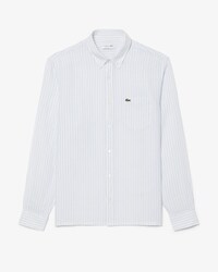 Camisa de lino de corte regular de rayas