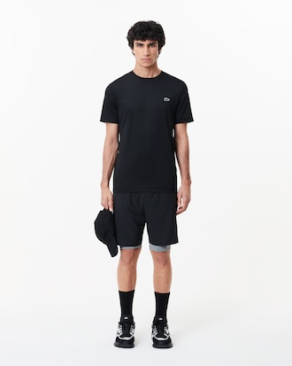 Camiseta deportiva de corte ajustado de punto jersey elástico