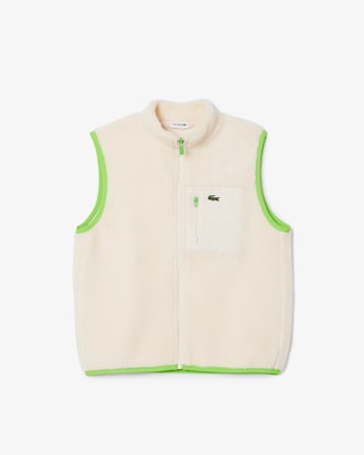 Chaleco con cuello alto de tejido polar