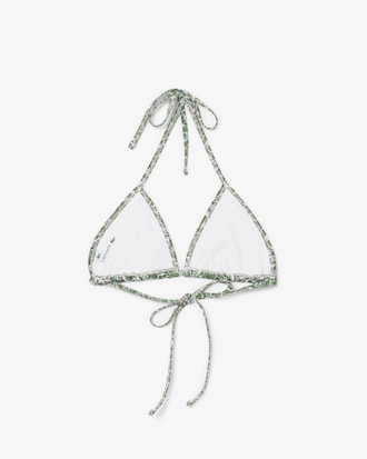 Top de bikini de punto jersey estampado