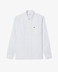 Camisa de lino de corte regular de rayas