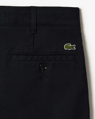 Pantalón de corte recto de sarga algodón