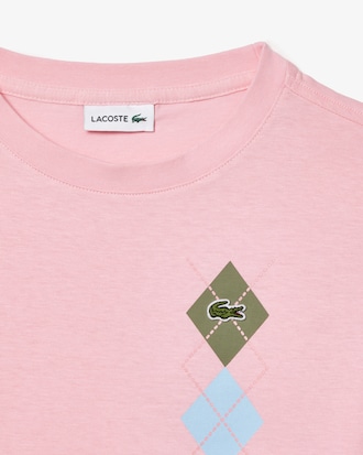Camiseta de algodón con estampado de rombos