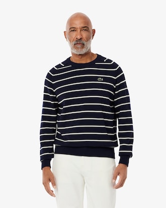 Jersey con cuello redondo de punto de algodón